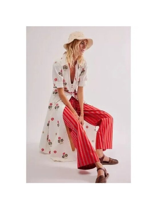 Free People Dresses & Skirts - Free People Piru Midi Dress Embroidered Boho Vintage Festival Fairy Womens 0